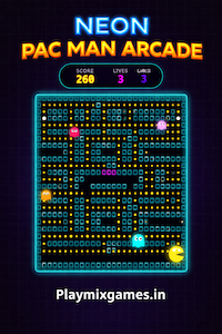 Neon Pacman Endless Maze