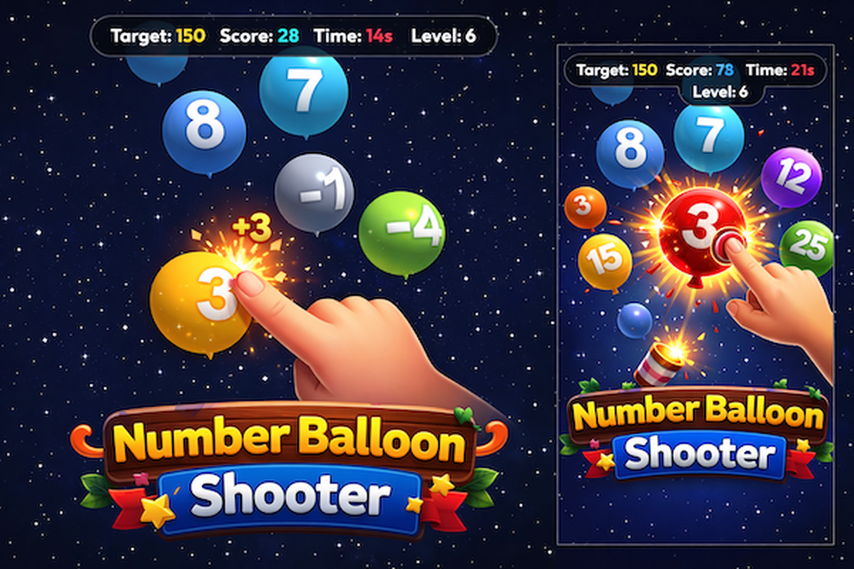 Number Balloon Pop Shooter gameplay screenshot review